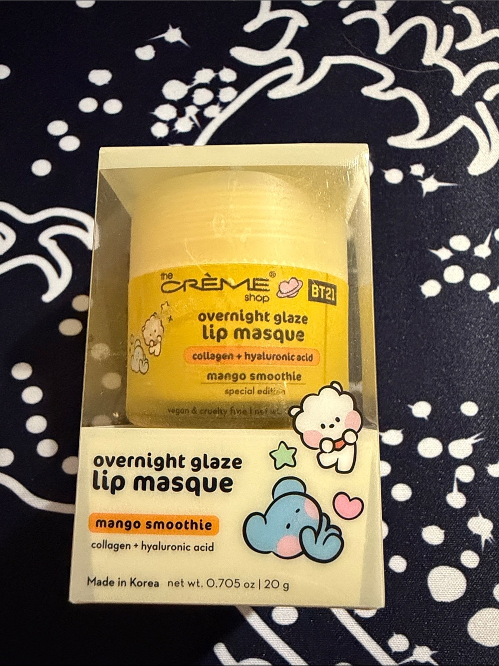 BT21 Mango Smoothie Overnight Glaze Lip Masque -